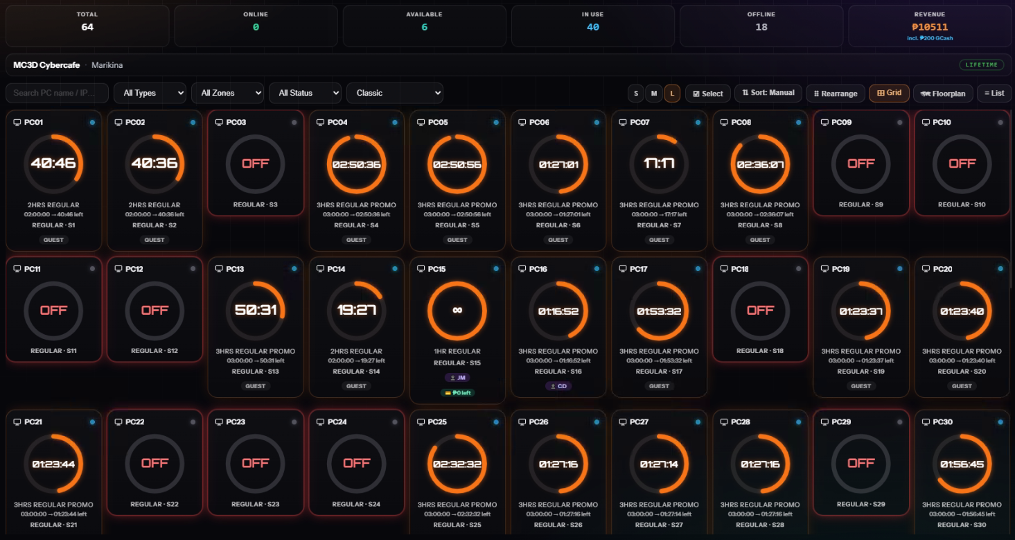 Respawn live floor map view